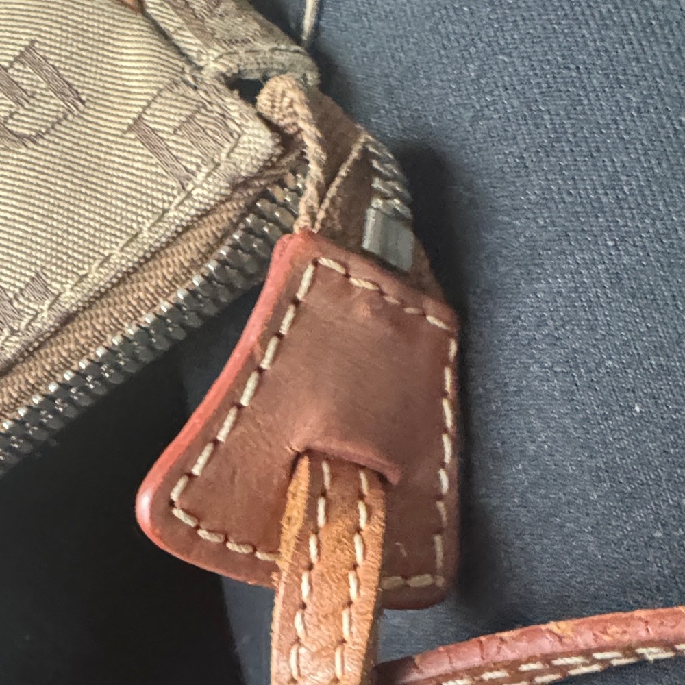 Dooney & Bourke Brown Monogram Shoulder Bag - Picture 6 of 10